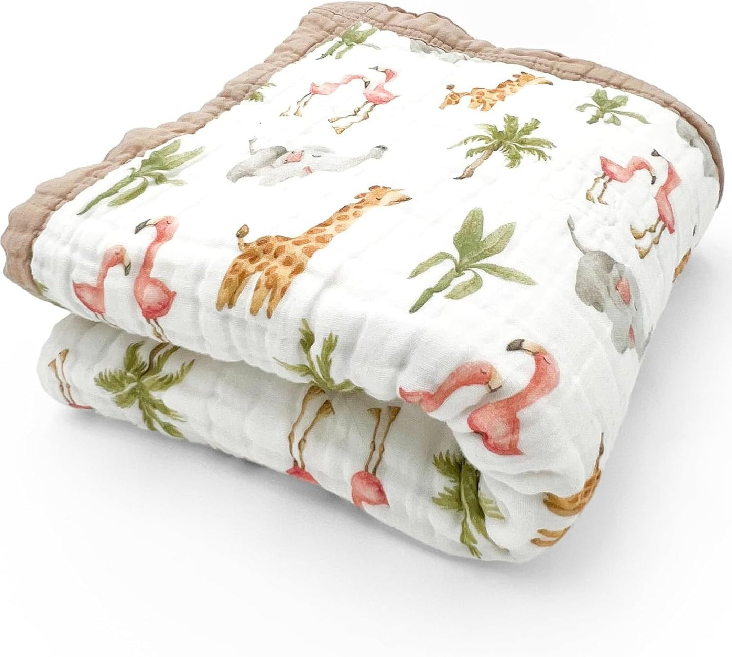 Organic Cotton Muslin Baby Blanket for Snuggling and Swaddling