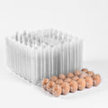 110 pc Clear Plastic Egg Cartons Cheap Bulk (3x6) 18-Grid - Reusable