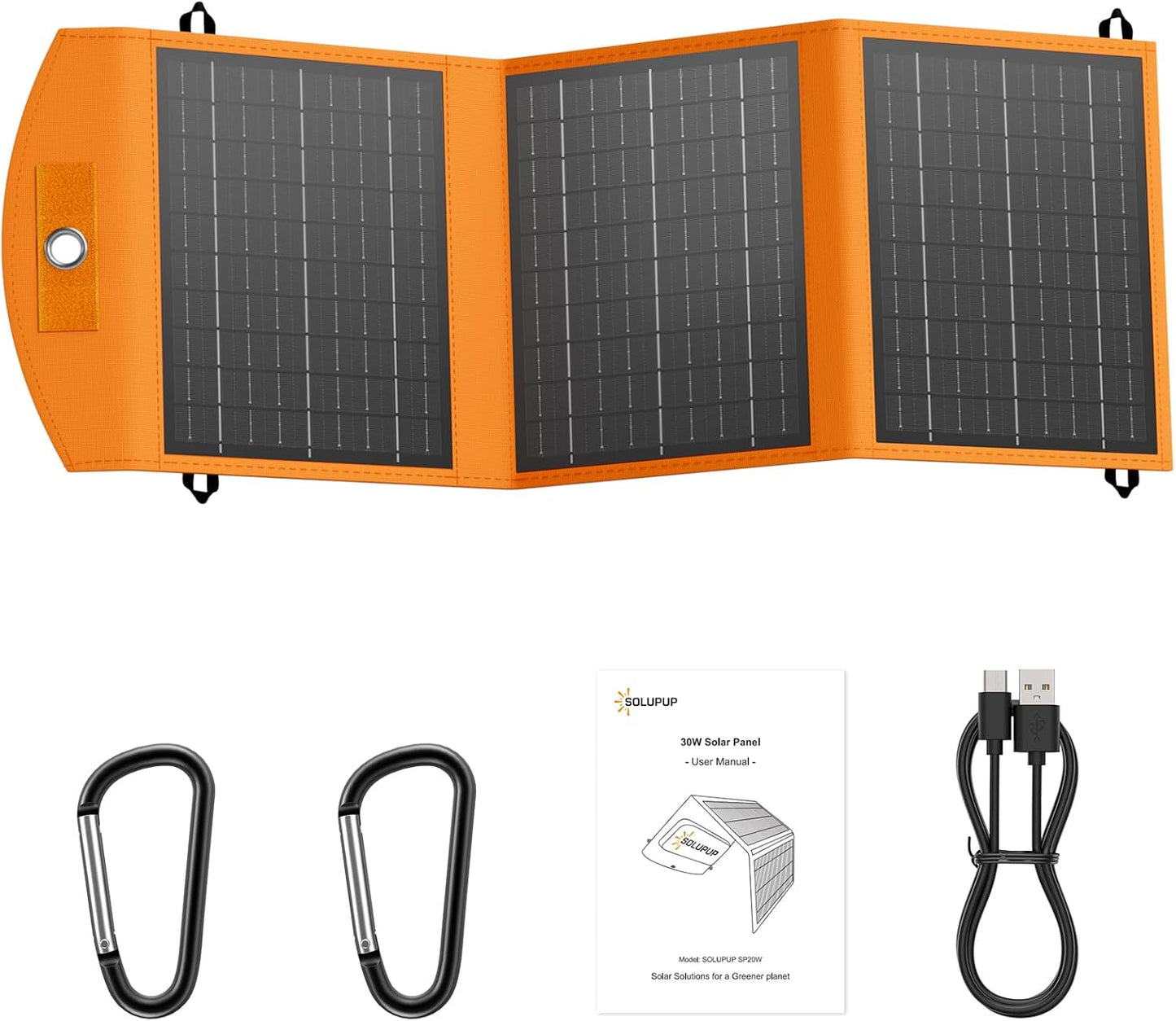 30W Portable Foldable Solar Charger for Outdoor Adventures