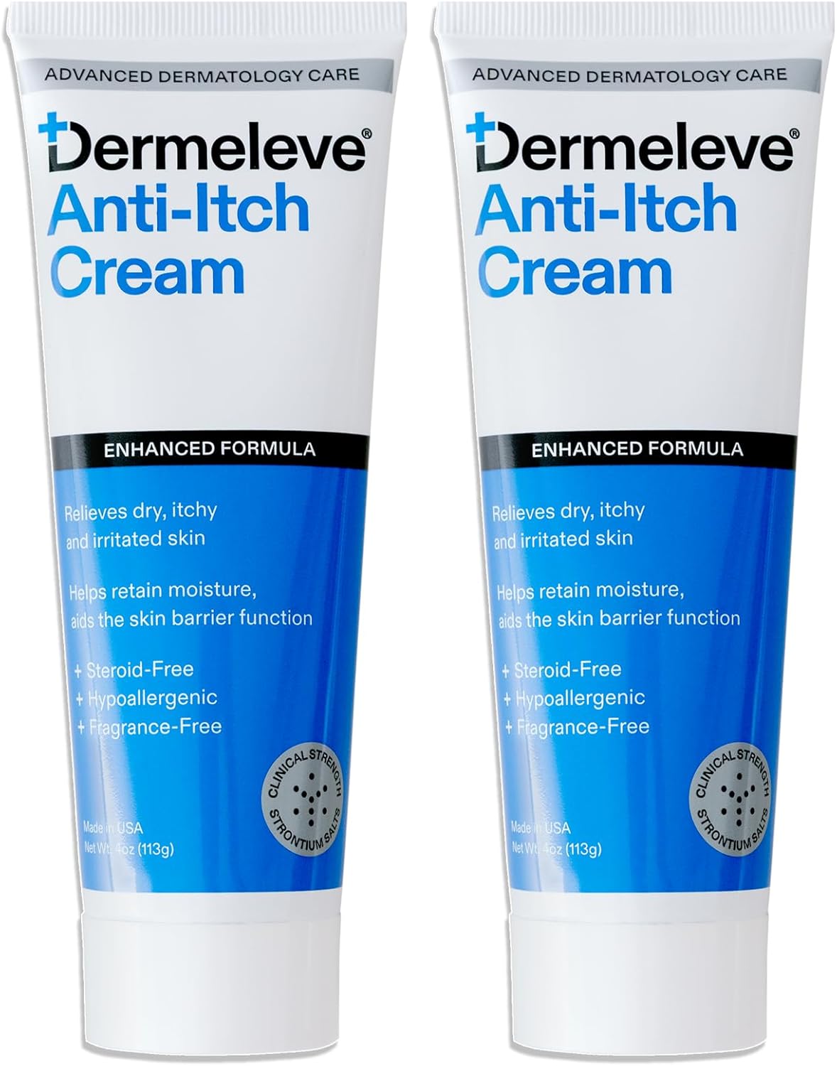 Dermeleve Steroid Free Anti-Itch Cream for Full Body Relief