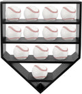 Baseball Display Case for 12 Balls - Large Black Shadow Box