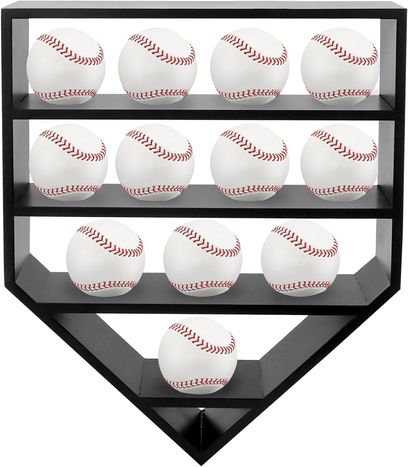 Baseball Display Case for 12 Balls - Wall Mount Shadow Box