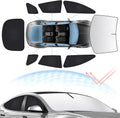 8PCS Windshield Sun Shade Kit for 2021-2026 Tesla Model S Plaid - Full