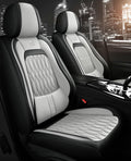 Car Seat Covers Full Set Nappa Leather with Lumbar Support - Universal