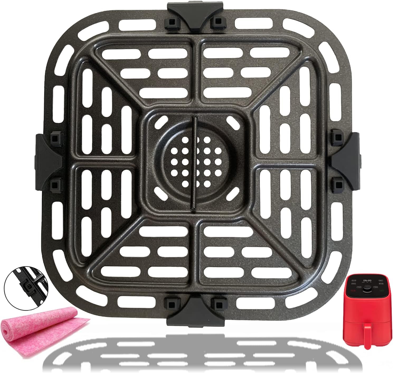 Heisnlin 2QT Air Fryer Grill Plate - Upgrade Your Cooking!