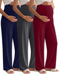 Soft and Stylish 3 Pack Maternity Pants for Pregnant Women