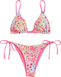 ZAFUL Triangle Bikini Floral String Bikini Set - Flattering Tie Design