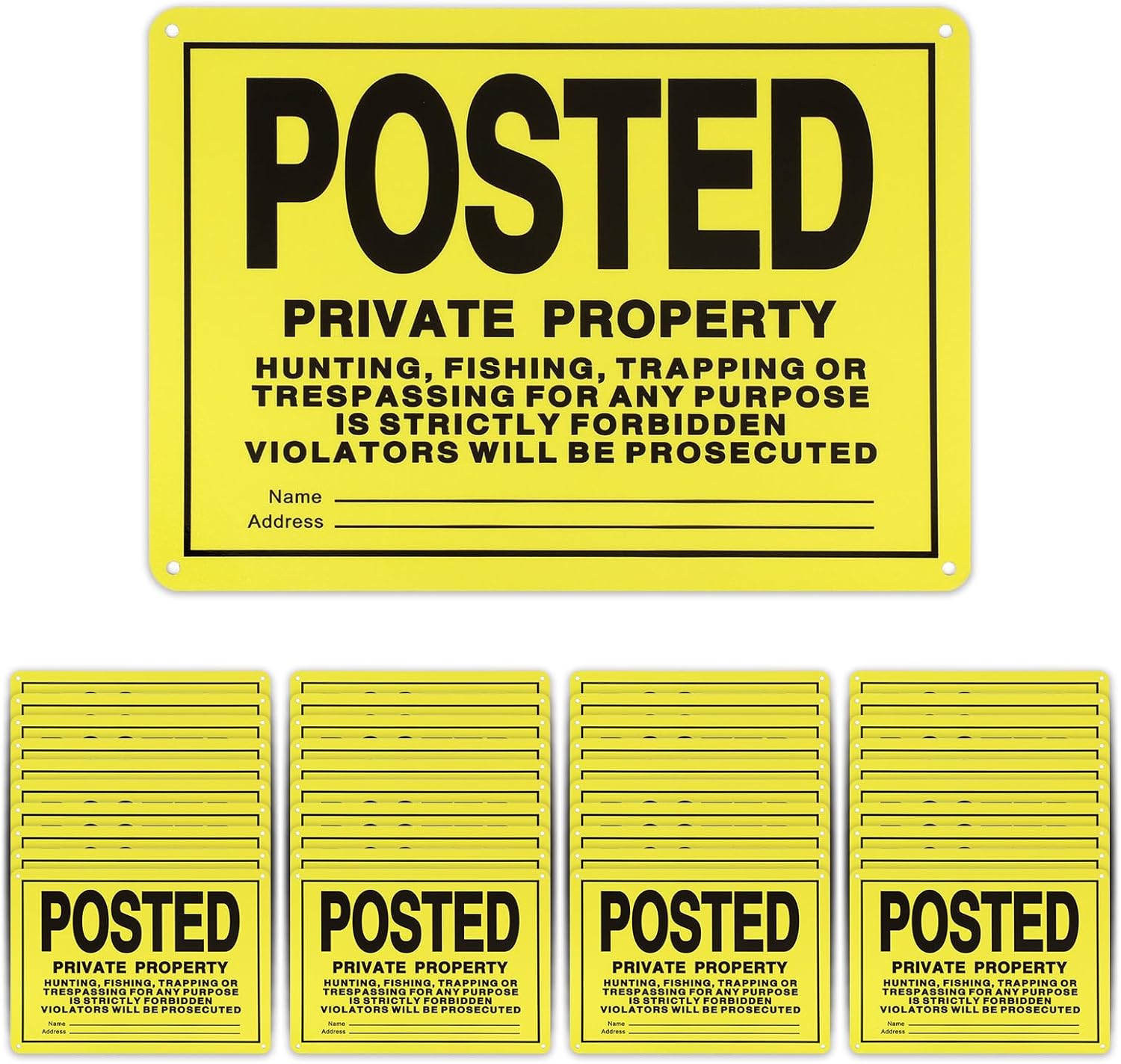 40Pcs No Trespassing Signs for Indoor and Outdoor Use