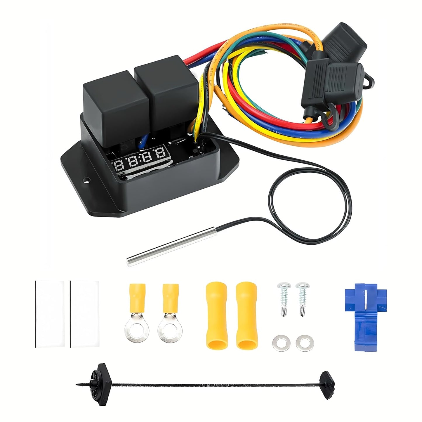 Digital Thermatic Fan Switch Kit for 12V and 24V Cooling Systems