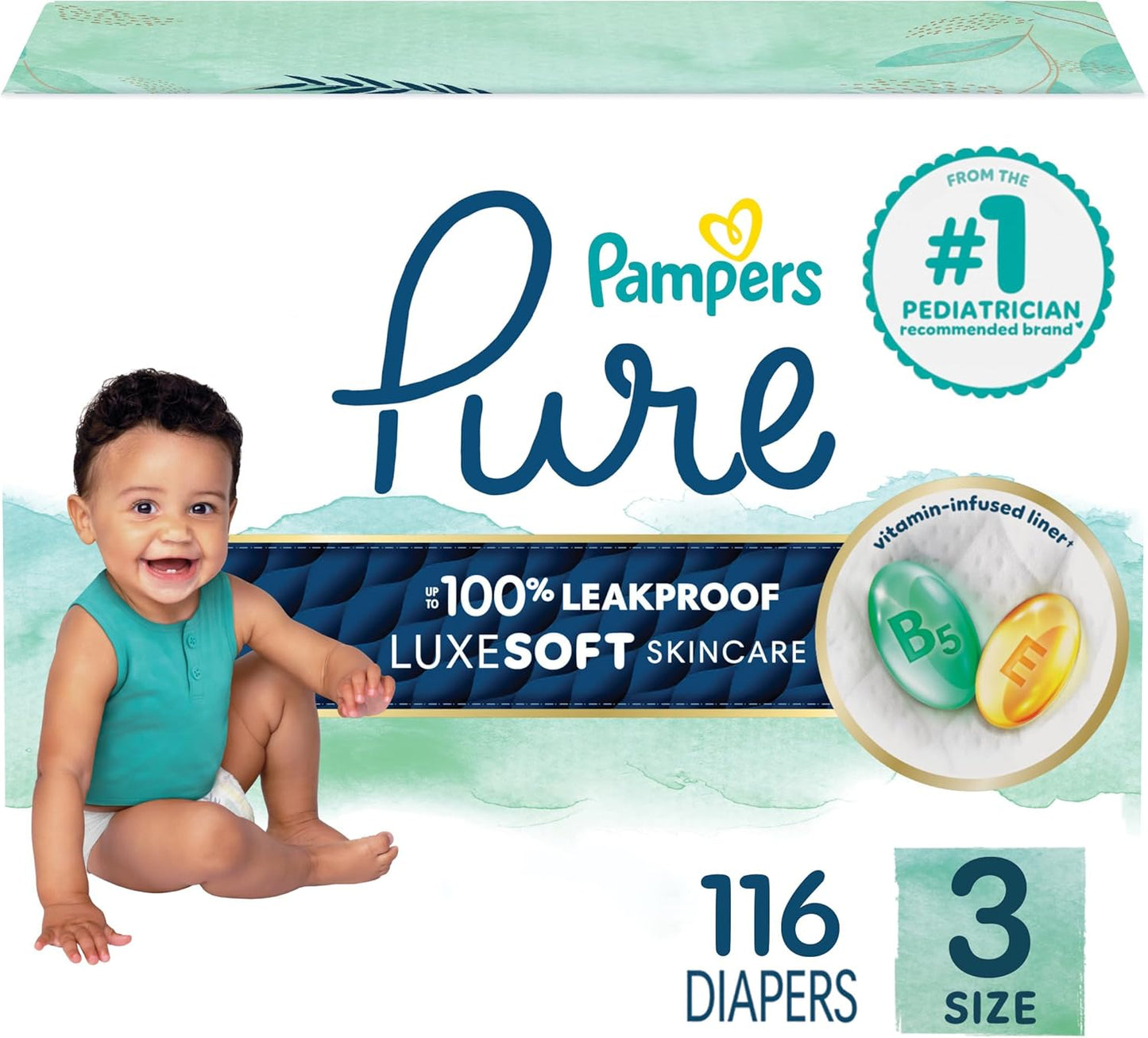Pampers Pure Protection Baby Diapers Size 3 for Ultimate Comfort