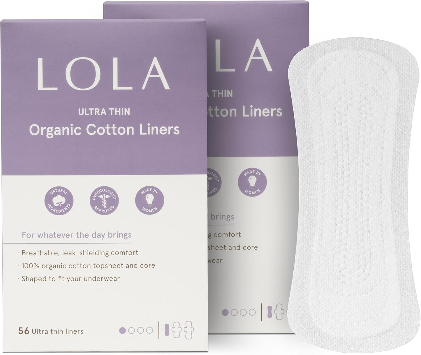 LOLA Ultra Thin Liners - Organic Cotton Panty Liners for Women