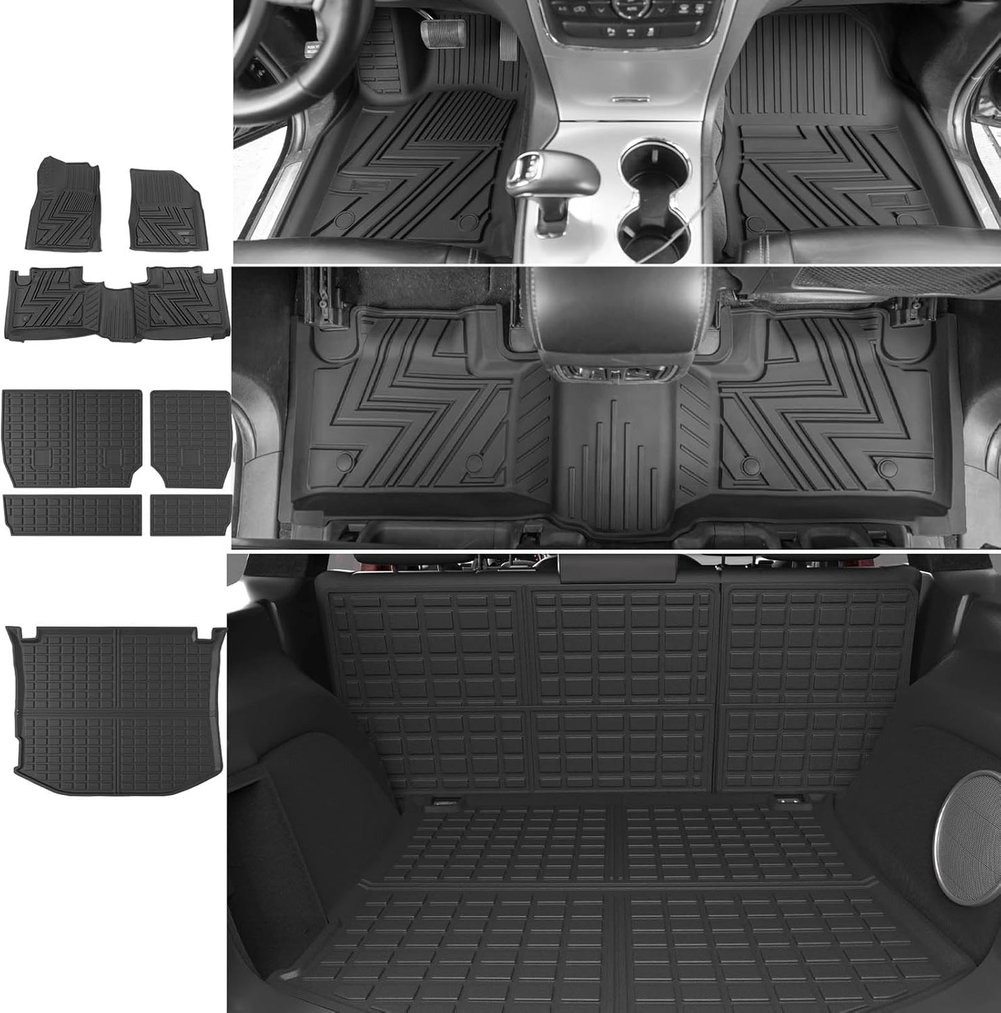 Floor Mat Trunk Mat Backrest Mat for 2011-2021 Jeep Grand Cherokee