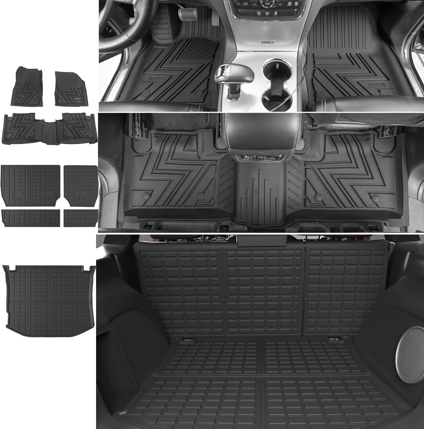 Floor Mat Trunk Mat Backrest Mat for 2011-2021 Jeep Grand Cherokee