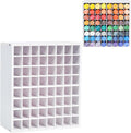 64 Grids Craft Paint Storage Organizer - Wall-Mountable 64-Bottle Rack
