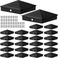 6 x 6 Post Caps Aluminum Pyramid Post Cap - Set of 12, Black