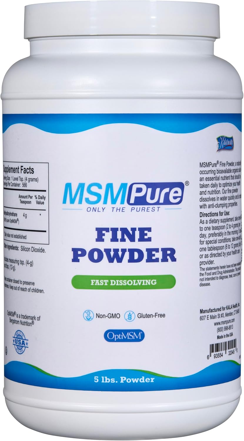 MSMPure Fast Dissolving MSM Powder for Joint and Skin Health