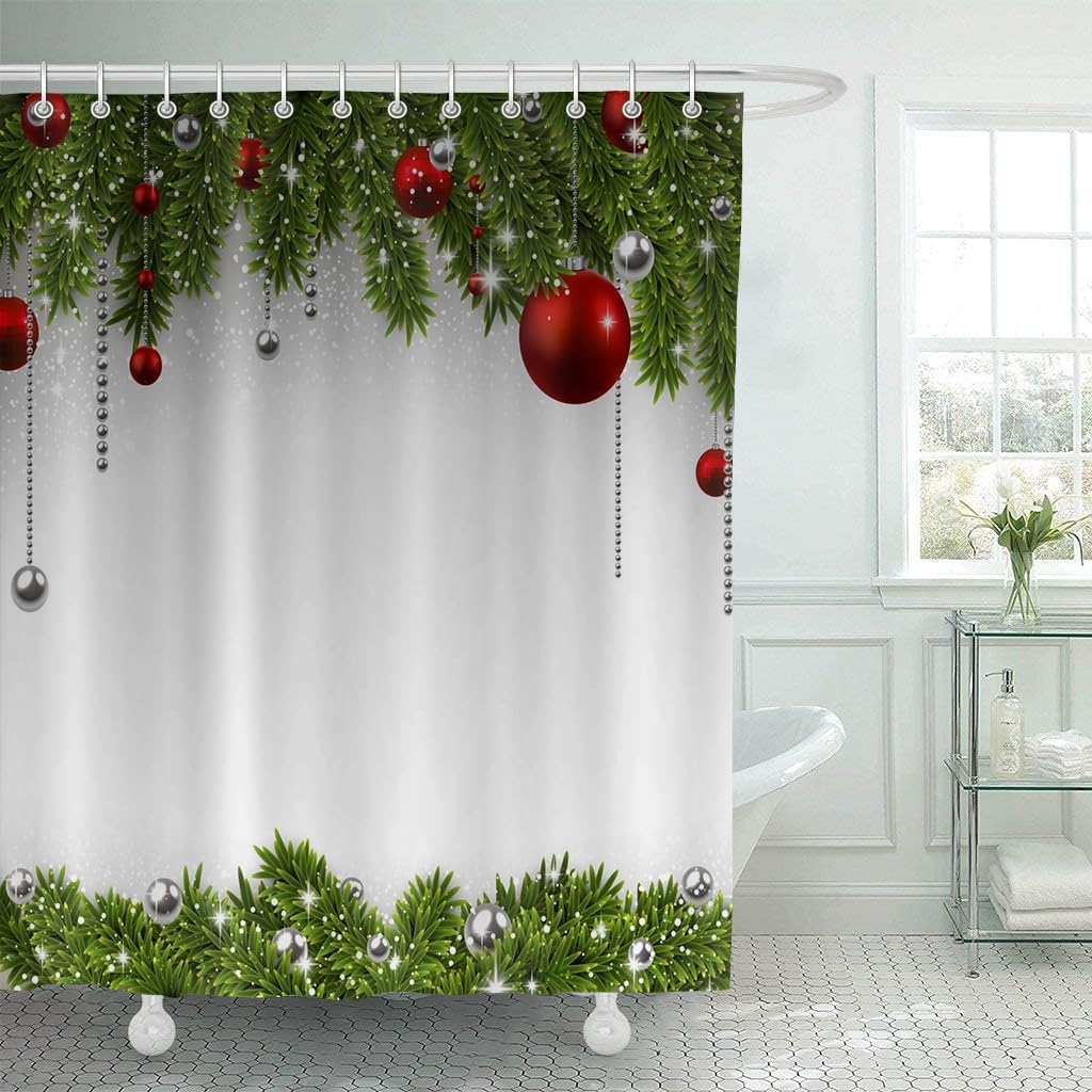 EAGLEBOBI Merry Christmas Shower Curtain Set