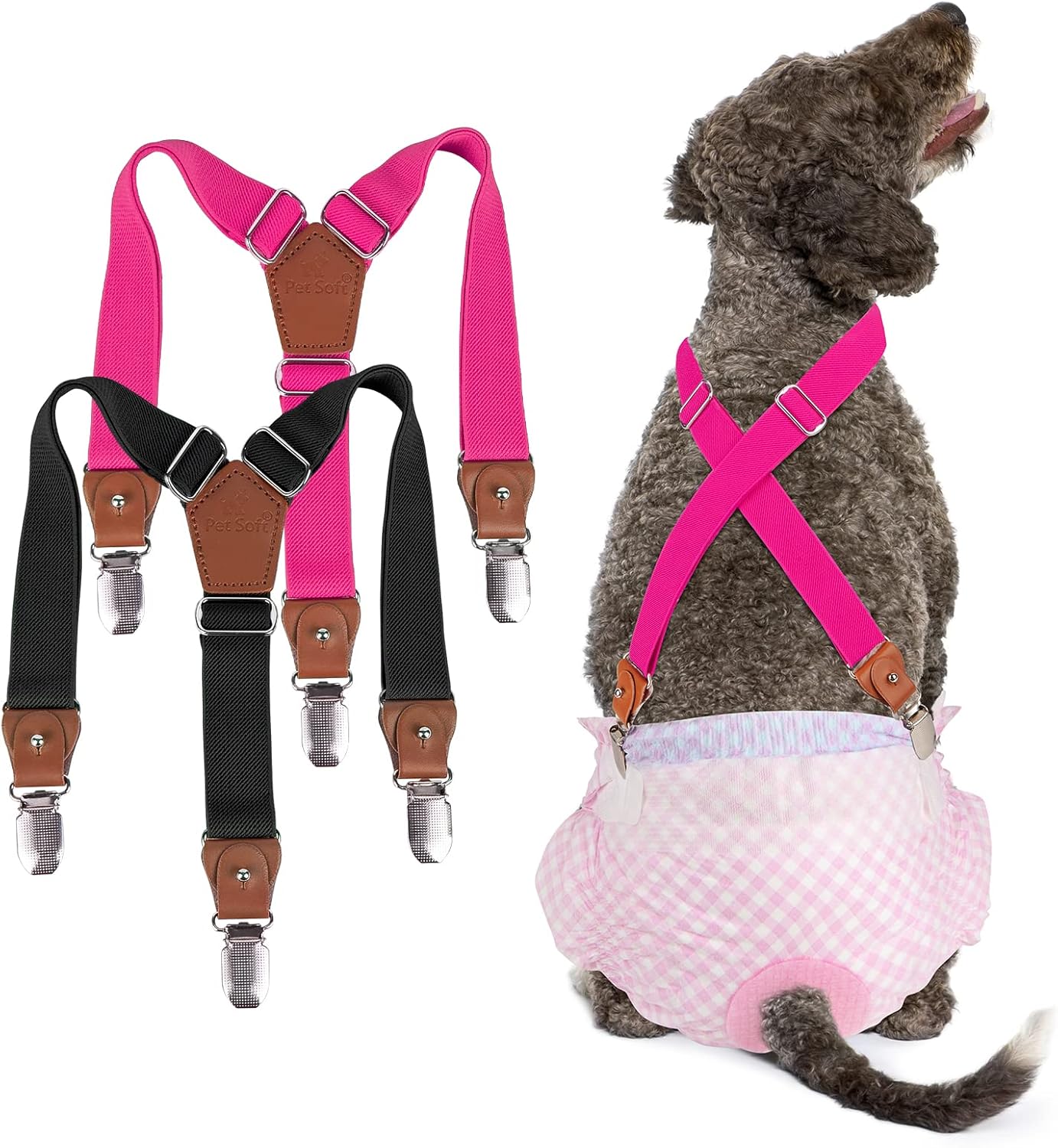 Comfortable Dog Diaper Suspenders Set, Perfect for Dog Skirts