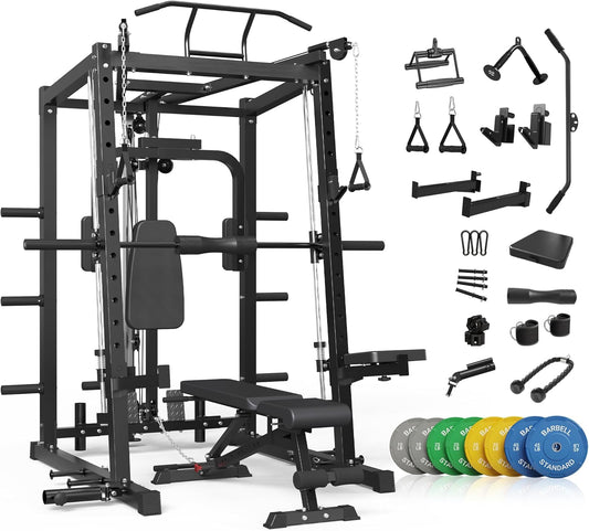 2000 lb Capacity Smith Machine: Ultimate Home Gym Powerhouse