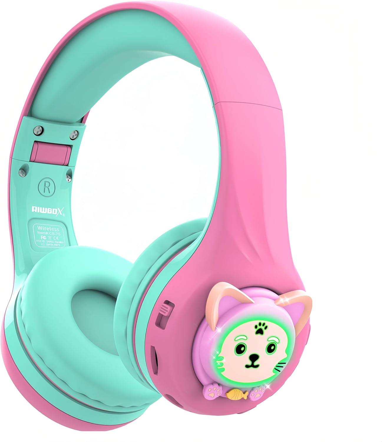 Riwbox CB-7S Kids Wireless Headphones with Safe Volume Control