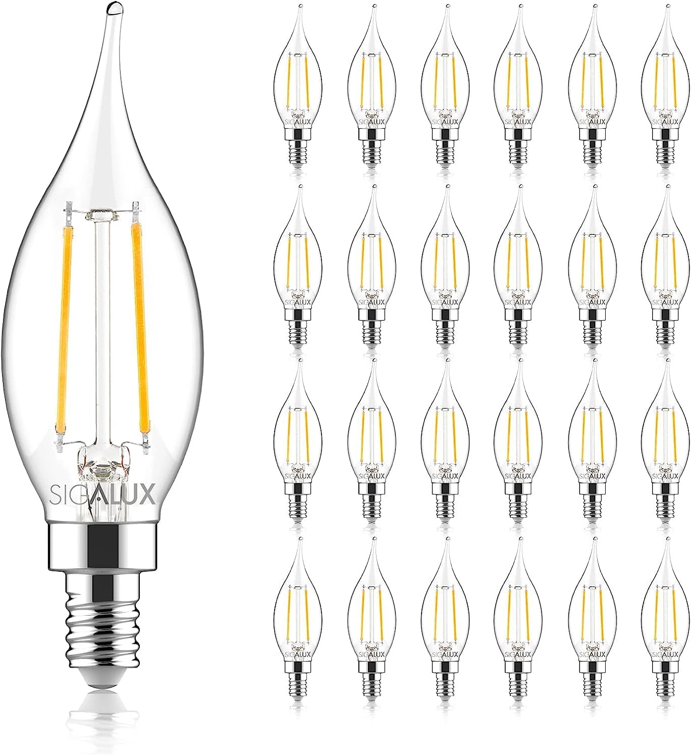 Sigalux E12 LED Bulb Candelabra Base for Chandelier