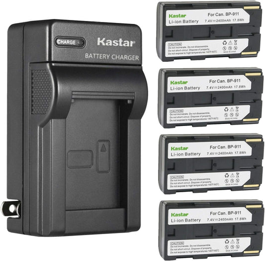 Kastar 4-Pack Battery and AC Wall Charger for Canon Cameras