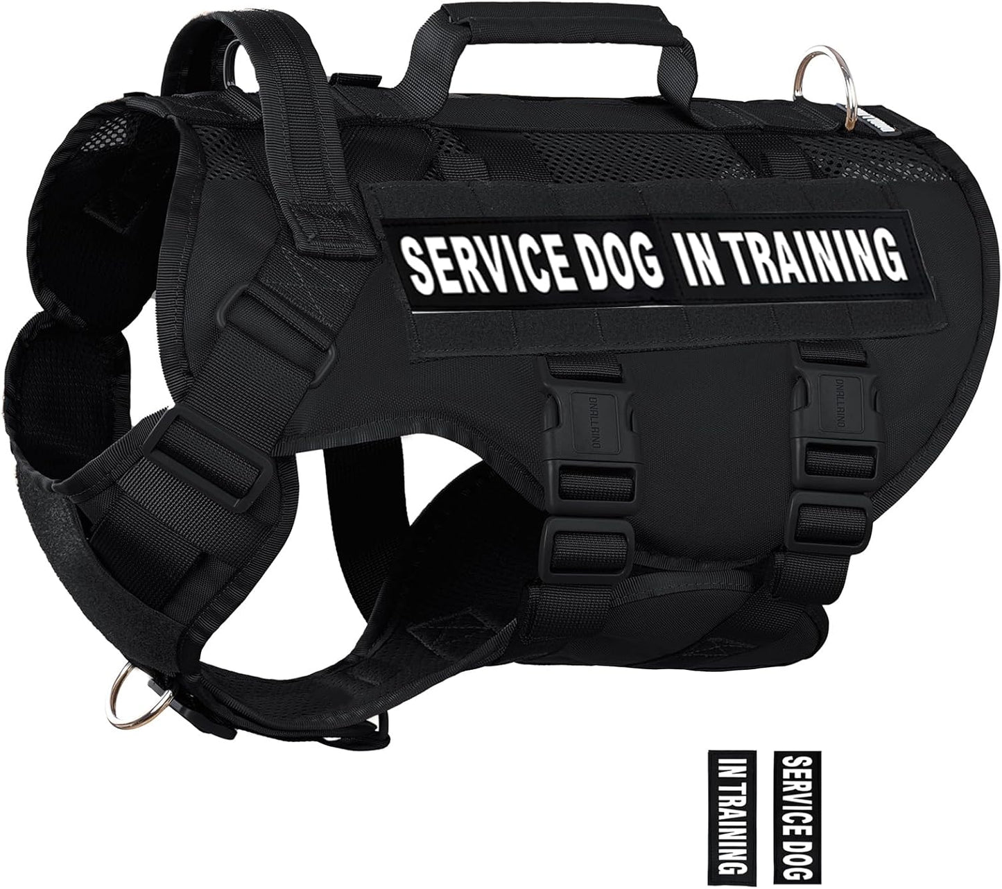Tactical Dog Harness for Large Dogs with Double Handles