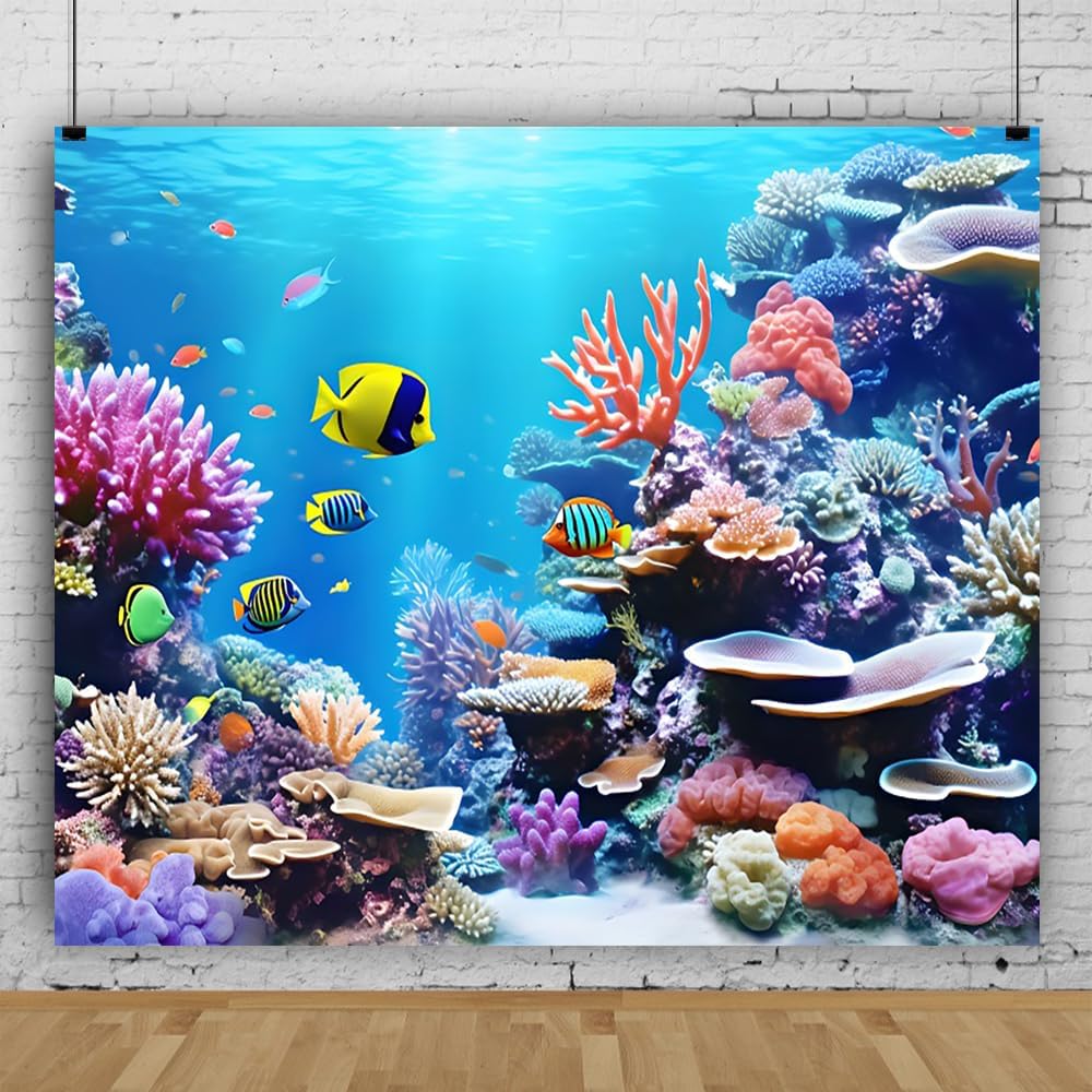 10x8ft Under The Sea Photography Backdrop for Parties
