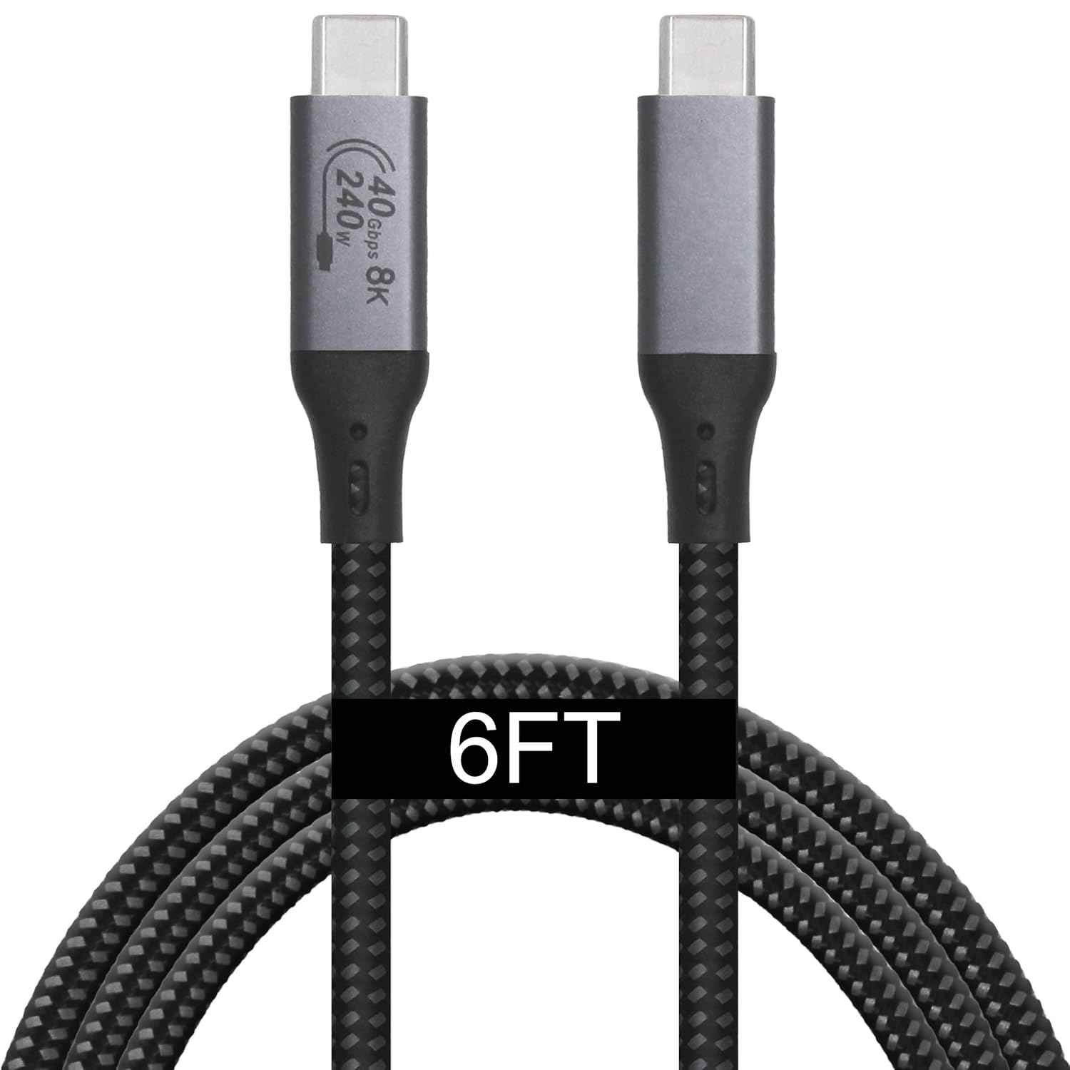 VEBNER 6ft USB4 Cable: 8K Display, 40Gbps Data, 240W Charging