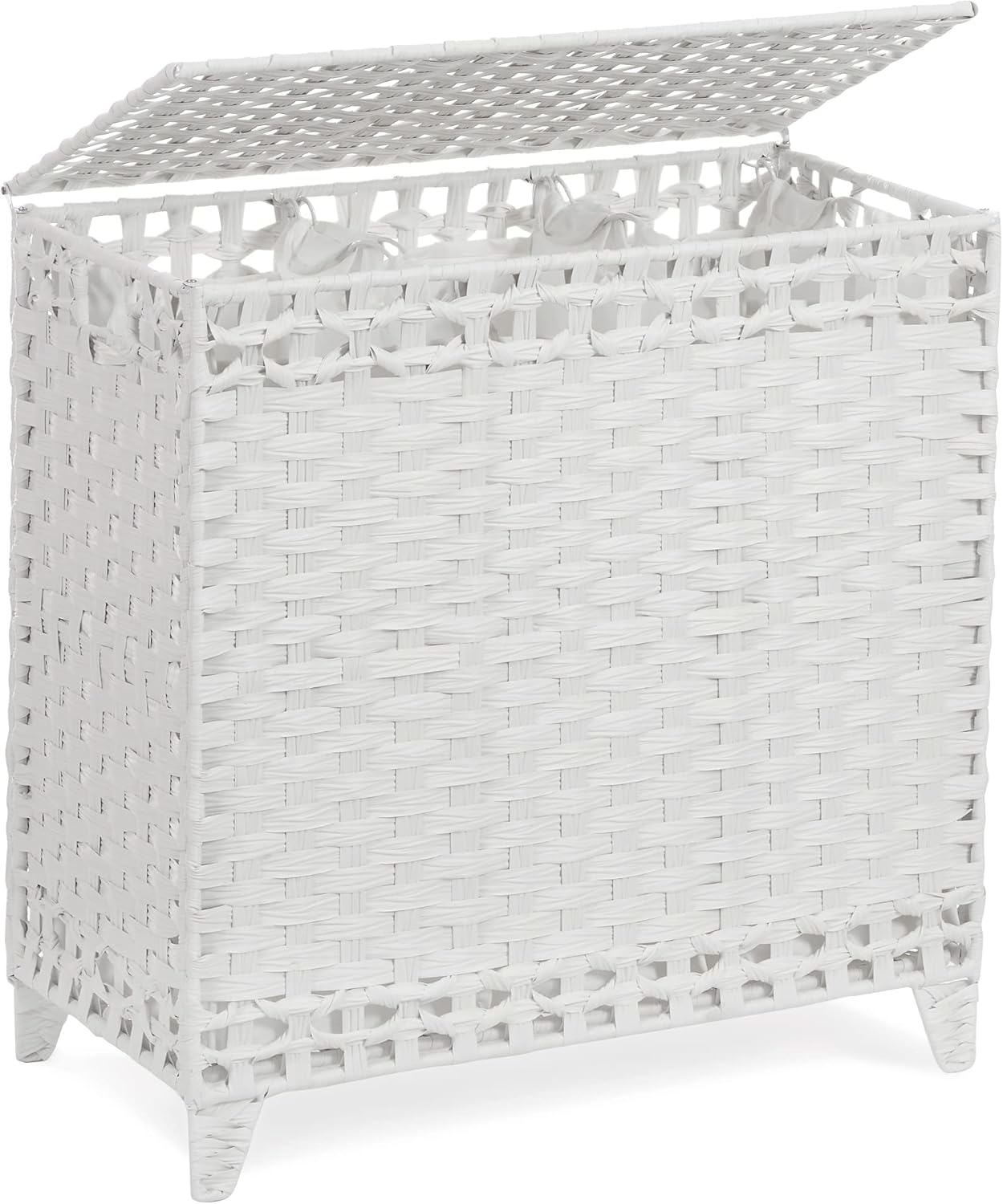 Laundry Hamper with 3 Removable Liner Bags for Easy Sorting