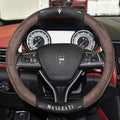 Maserati Leather Steering Wheel Cover - Nappa Carbon Fiber Texture