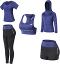 Women 5-Piece Workout Clothes Set - Mix-and-Match Activewear