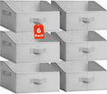 Closet Organizer Bins 6 Pack - Large Trapezoid Shelf Baskets