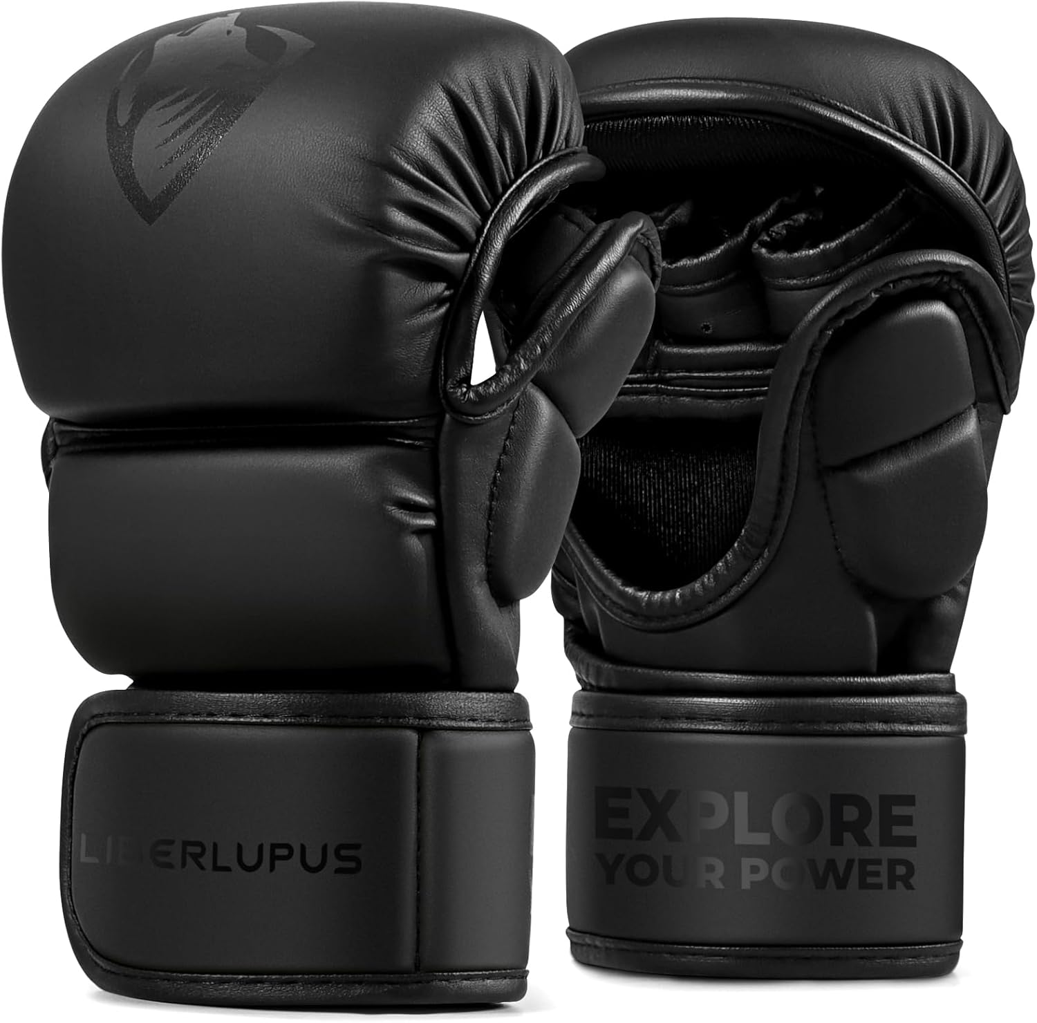 LIBERLUPUS MMA Gloves for Men & Women with Knuckle Protection