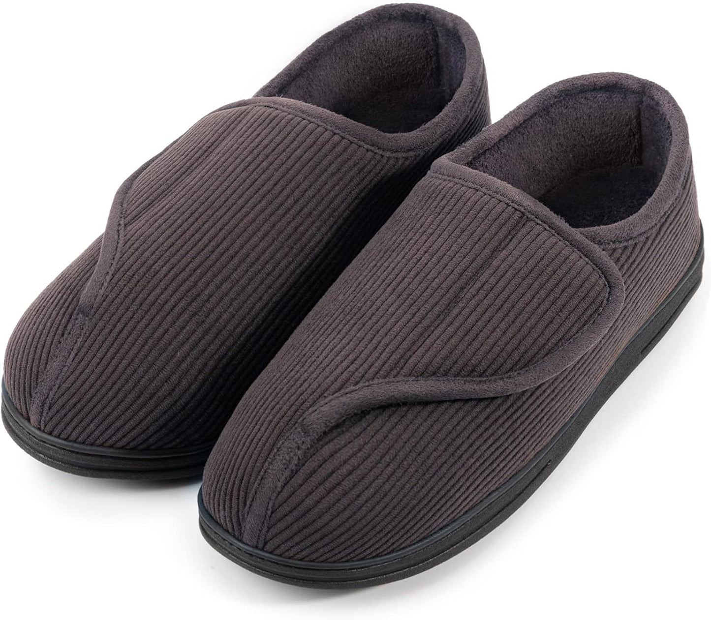 LongBay Men's Memory Foam Diabetic Slippers for Comfort & Support