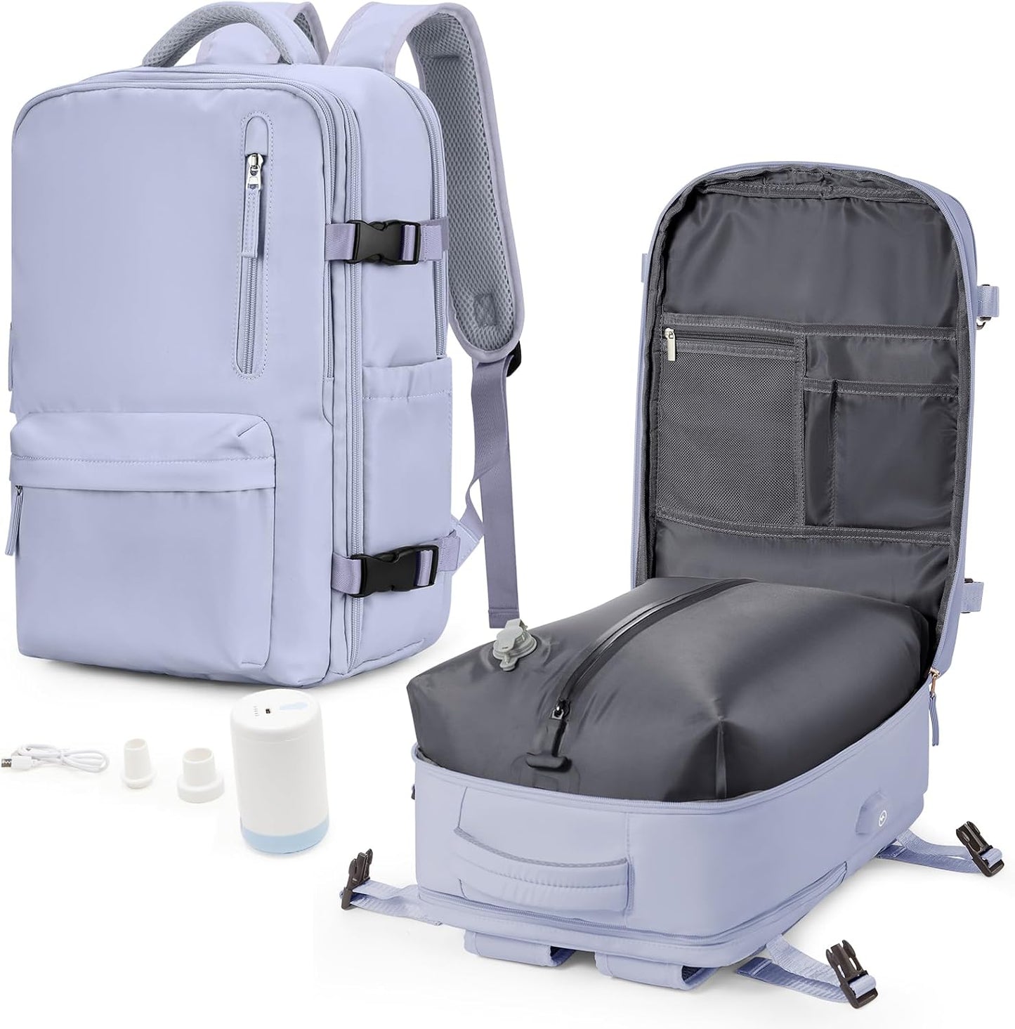VGCUB Large Travel Backpack with Vacuum System for Easy Packing