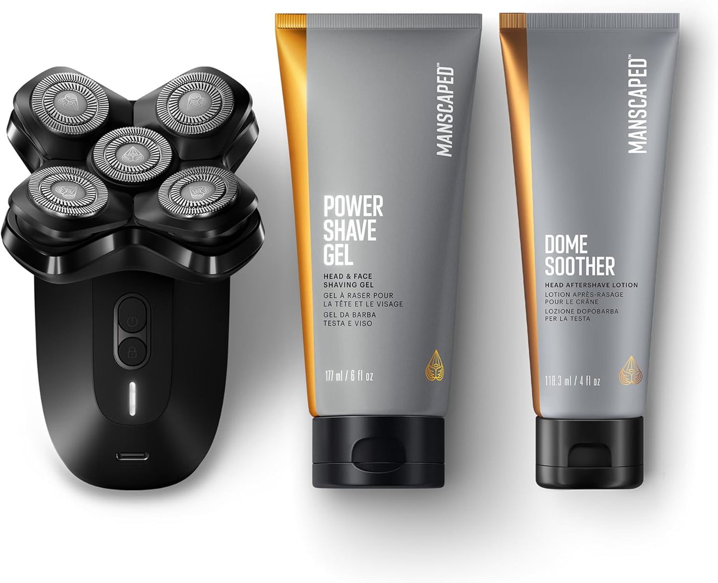 Dome Shaver Pro Package for Bald Men with SkinSafe Technology
