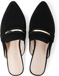 MUSSHOE Comfortable Work Women's Mules - Slip-On Black Suede