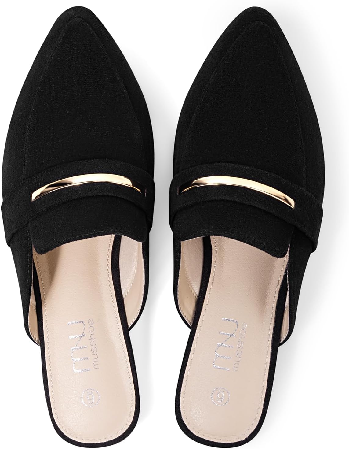 MUSSHOE Comfortable Work Women's Mules - Stylish Slip-On Flats