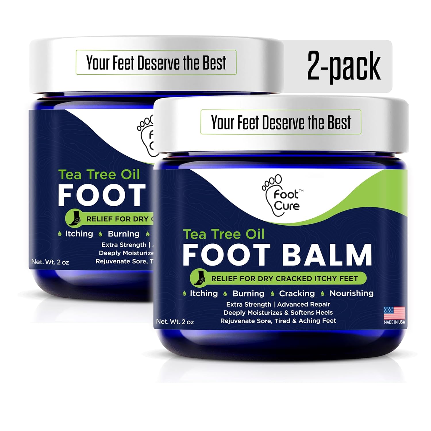 Tea Tree Oil Balm for Dry Cracked Feet - Best Moisturizer