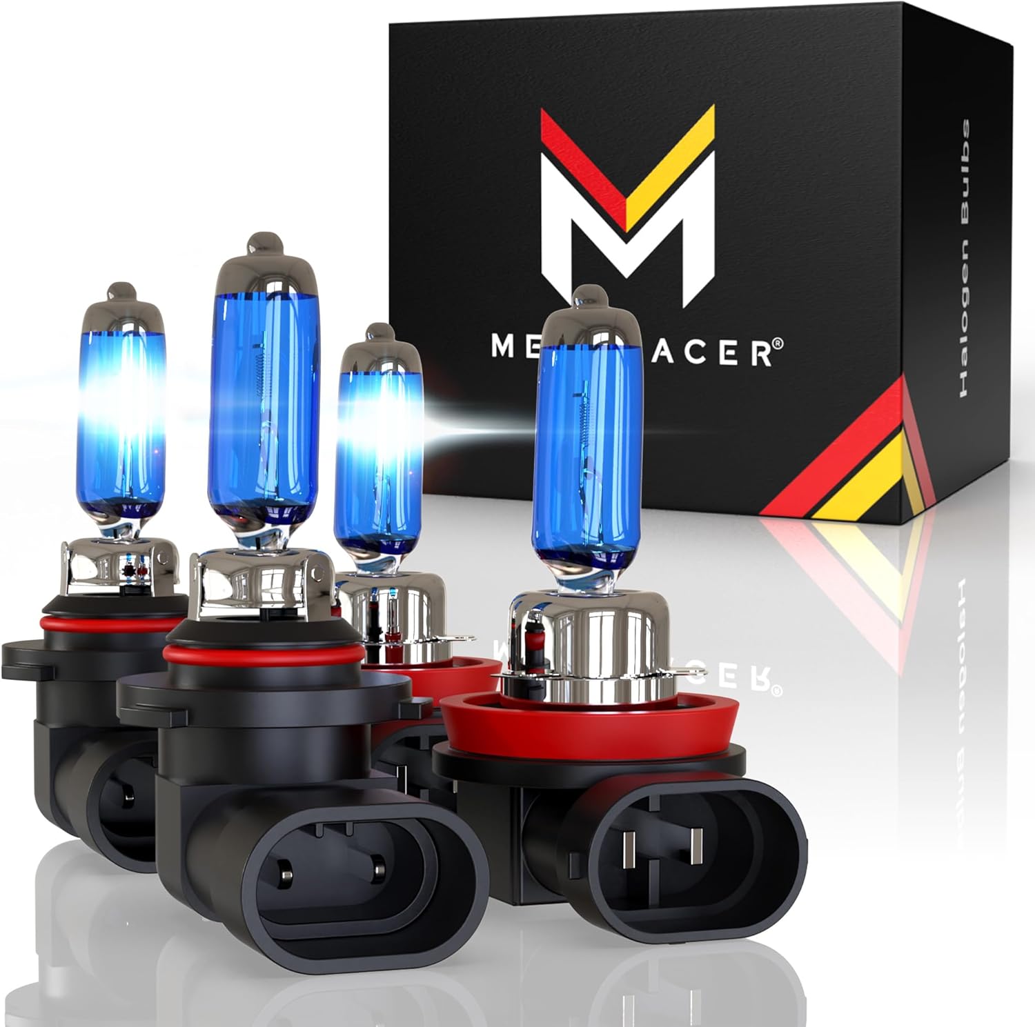 Mega Racer H11 9005 Headlight Bulbs for Bright Visibility