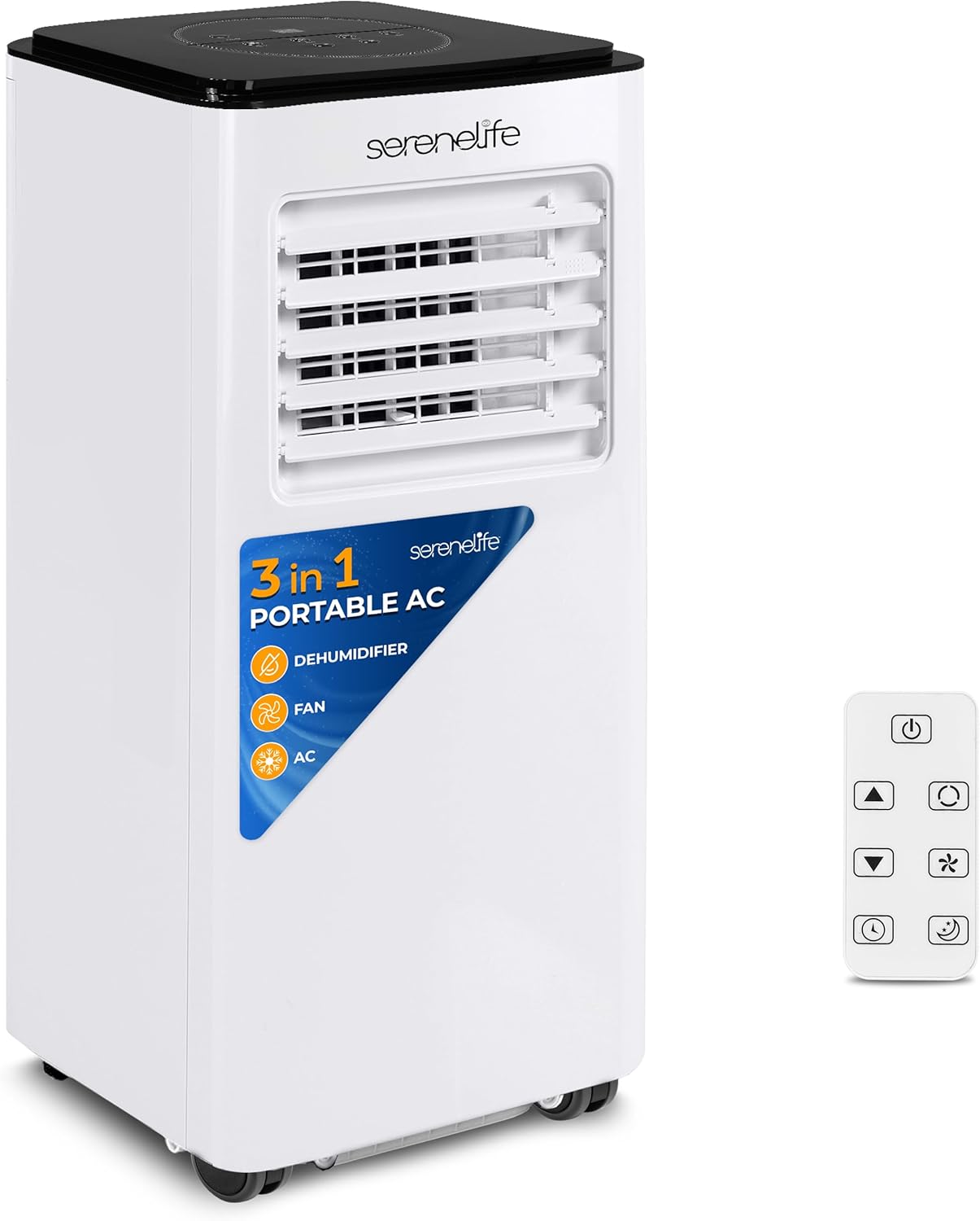 SereneLife 8000 BTU Portable AC - Cool Rooms Up to 300 Sq. Ft.
