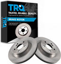TRQ Rear Brake Rotors Set Vented Compatible with 2000-2006 Mercedes