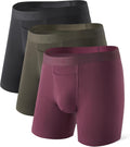 Mens Cotton Boxer Briefs with Pouch - Cooling Moisture Wicking