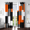 Orange 100% Blackout Curtains 52Wx84L Two Panels - Full Room Darkening
