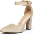 DREAM PAIRS Women's Chunky High Heels Dress Pumps - Stable 4in