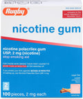 Rugby Polacrilex 2mg Nicotine Gum Cinnamon Flavor - Quit Aid