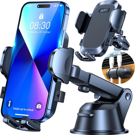 HTU Military-Grade Car Phone Holder: Strongest Secure Grip!