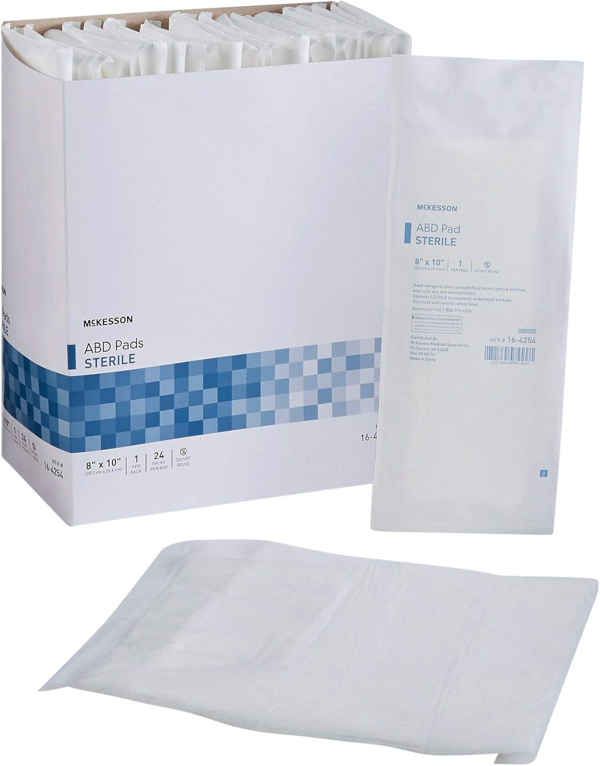 McKesson Sterile ABD Pads for Wound Care - 8 x 10 in Size