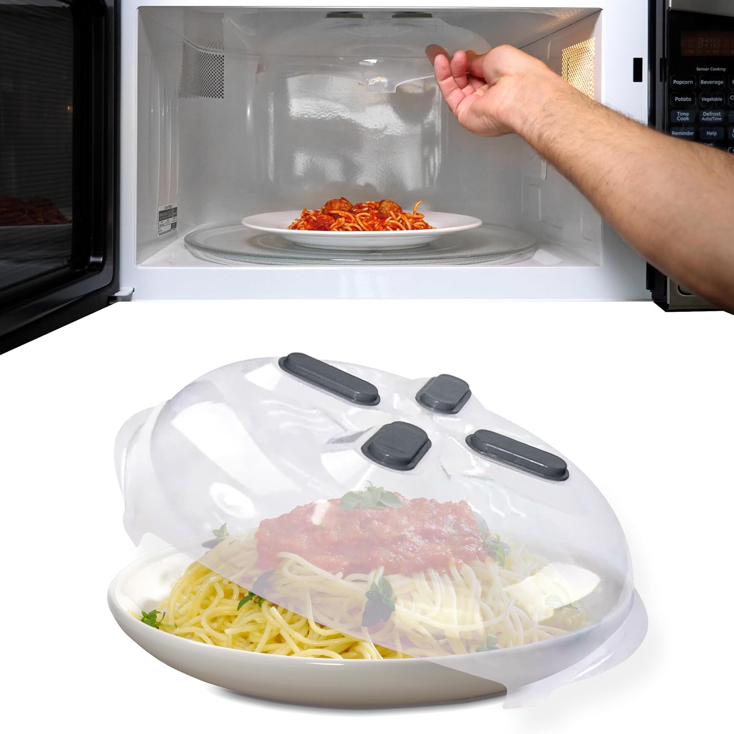 HOVER COVER: Anti-Splash 12-Inch Magnetic Splatter Guard